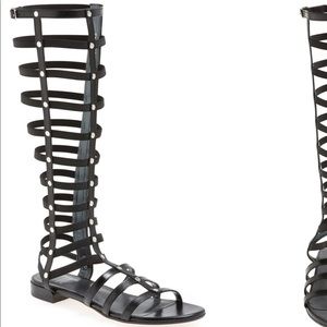 Stewart Weitzman Gladiator Black Sandals